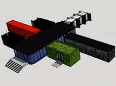 集装箱房屋作品 HUB 01 三维效果视频