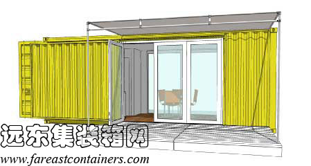 Sunset Idea House 的建筑设计图,集装箱活动房,住人集装箱房屋,二手集装箱