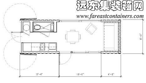 Sunset Idea House 的建筑设计图,集装箱活动房,住人集装箱房屋,二手集装箱