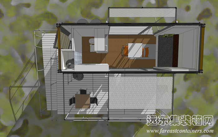 Sunset Idea House 的建筑设计图,集装箱活动房,住人集装箱房屋,二手集装箱