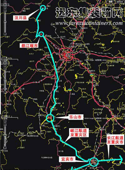 汶川地震灾区岷江航道资料图片