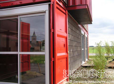 集装箱住宅别墅: Red Container House Lille,集装箱房屋,集装箱建筑,集装箱活动房,住人集装箱