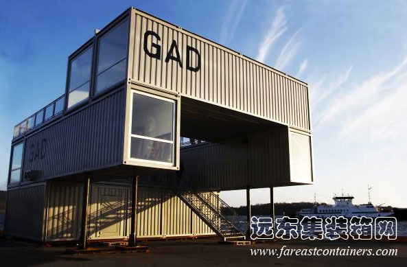 由 MMW 设计的 GAD 画廊通过正交式组合创造了极具特色的造型,集装箱房屋,集装箱建筑,集装箱住宅,集装箱活动房,住人集装箱
