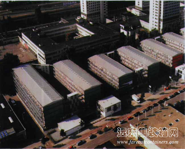 2006年荷兰Tempo Housing公司设计的集装箱宿舍Keetwonen,集装箱建筑,集装箱房屋,集装箱住宅,集装箱活动房,住人集装箱,二手集装箱