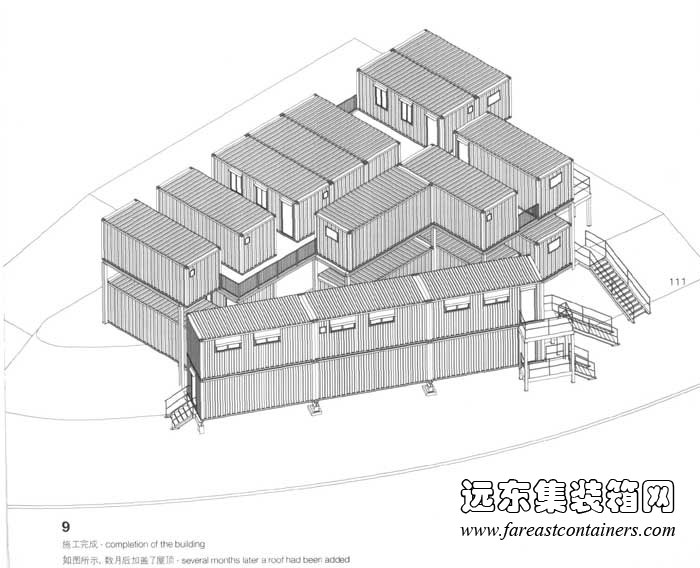 施工完成,集装箱建筑设计图,集装箱房屋,集装箱住宅,集装箱活动房,住人集装箱