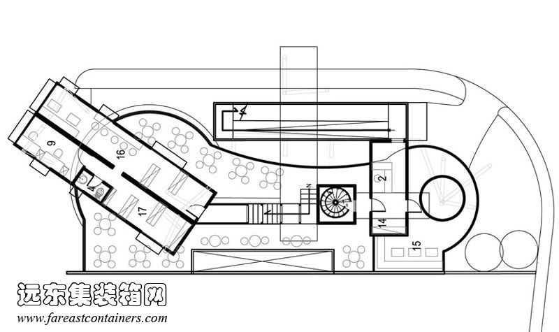 Contertainer项目AMIN集装箱图书馆设计图,集装箱建筑,集装箱房屋,集装箱住宅,集装箱活动房