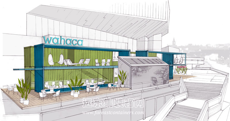 wahaca墨西哥风格集装箱餐厅设计概念图,集装箱建筑,集装箱房屋,集装箱住宅