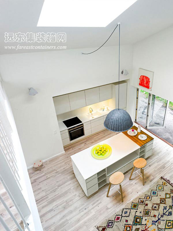 WFH house的厨房,集装箱住宅,集装箱建筑,集装箱房屋,集装箱活动房,住人集装箱