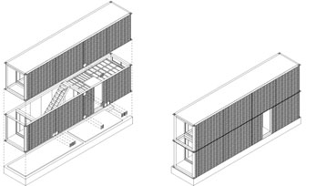 日本横滨集装箱海滨公寓立体设计构造图,集装箱房屋,集装箱活动房,住人集装箱,集装箱住宅,集装箱建筑