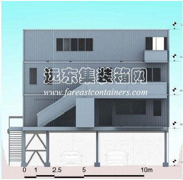 新西兰Stevens集装箱住宅立体模型,集装箱房屋,集装箱活动房,住人集装箱,集装箱建筑