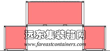 上下箱体拼接方式示意A,集装箱房屋,集装箱活动房,住人集装箱,集装箱住宅,集装箱建筑