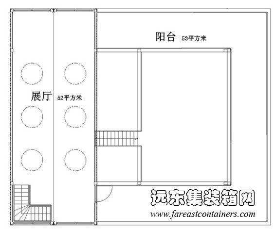 GAD 当代艺术馆三层平面图,集装箱房屋,集装箱活动房,住人集装箱,集装箱住宅,集装箱建筑