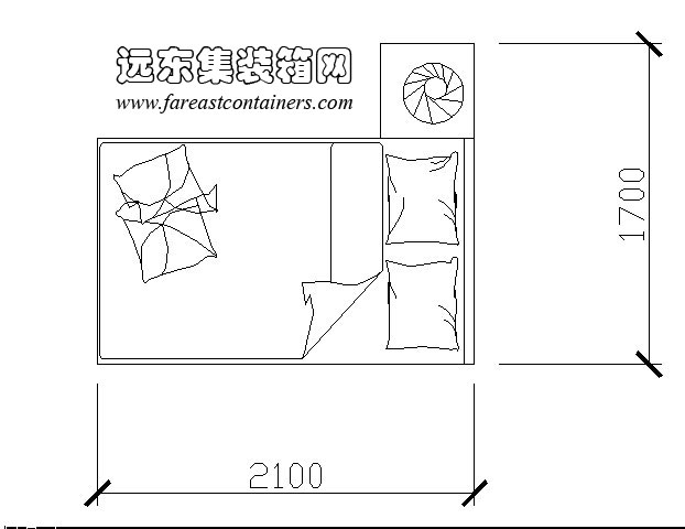 最小1.5米床卧室尺度,活动住宅