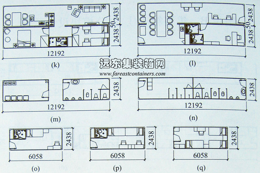 集装箱房屋基本模块示例图