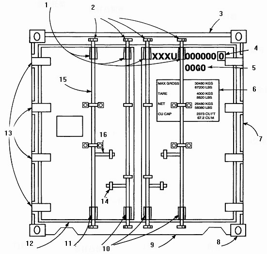 集装箱结构示意图