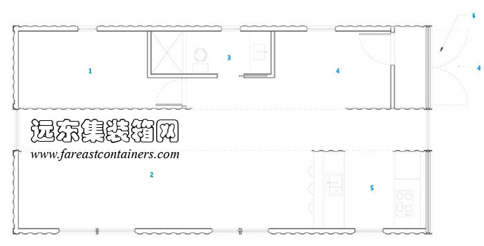 集装箱住宅楼层平面图