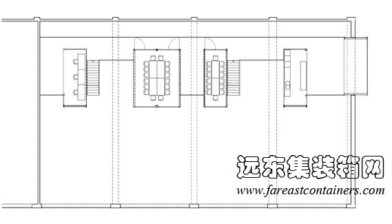 集装箱办公室的二层平面图