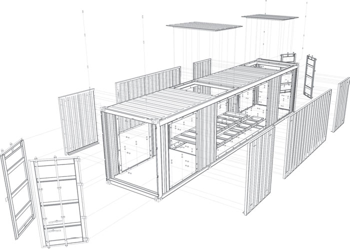 商业集装箱建筑：彪马城结构盖板系统