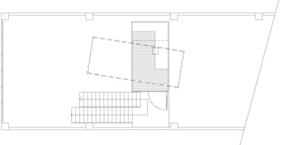 Wardell/Sagan 集装箱住宅的二层平面图