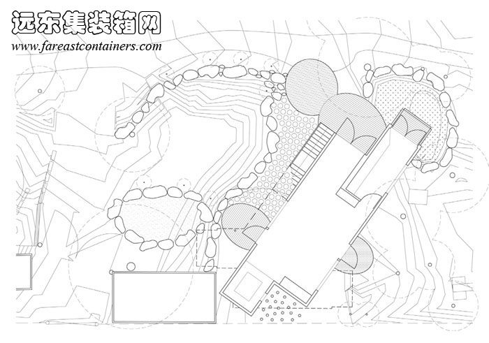 SKINNERS 集装箱儿童活动中心的一层平面图