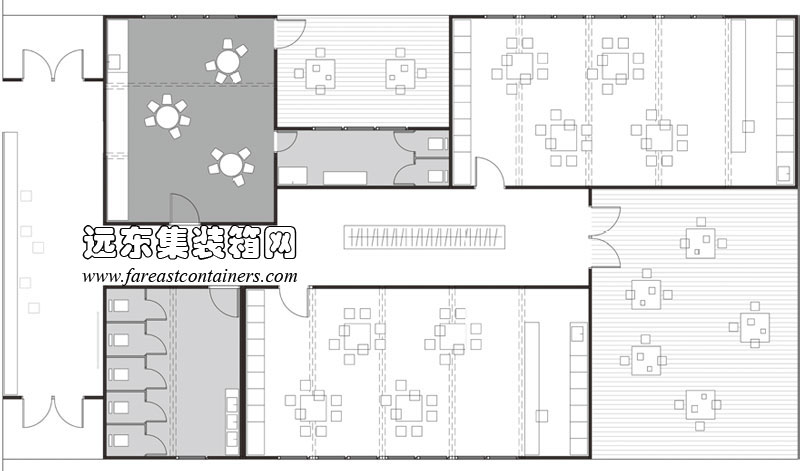 集装箱建筑： Ajda 2 集装箱幼儿园一层平面图