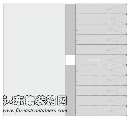 集装箱建筑： Gwanju 集装箱艺术馆屋顶平面图