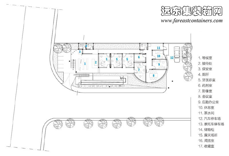 Contertainer 集装箱社区中心一层平面图