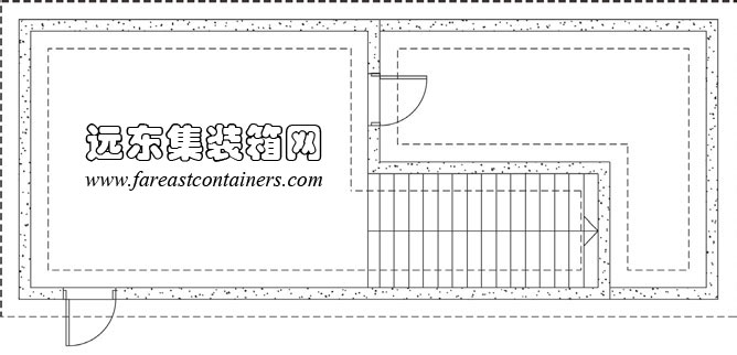 集装箱建筑：集装箱工作室一层平面图