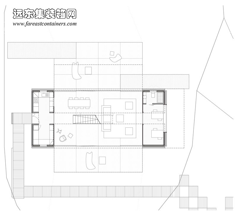 Infiniski Manifesto House 集装箱别墅一层平面图