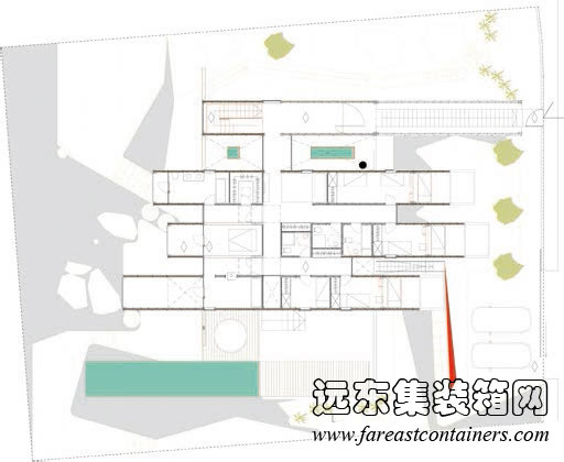 Caterpillar 集装箱住宅二层平面图